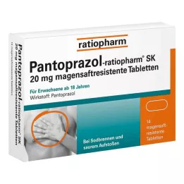 PANTOPRAZOL-ratiopharm SK 20 mg enterotabletit, 14 kpl