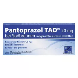 PANTOPRAZOL TAD 20 mg närästykseen. enterotabletit, 14 kpl