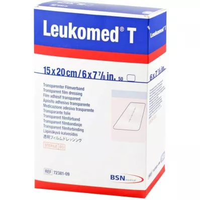 LEUKOMED läpinäkyvät steriilit laastarit 15x20 cm, 50 kpl LEUKOMED läpinäkyvät steriilit laastarit 15x20 cm, 50 kpl