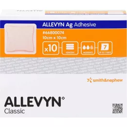 ALLEVYN Ag Adhesive 10x10 cm haavasidos, 10 kpl