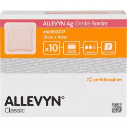 ALLEVYN Ag Gentle Border 10x10 cm haavasidos, 10 kpl