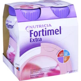 FORTIMEL ylimääräinen mansikan maku, 4x200 ml