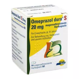 OMEPRAZOL dura S 20 mg enterokapselit, kovat, 14 kpl