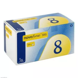 NOVOFINE 8 kanyyliä 0,30x8 mm, 100 kpl