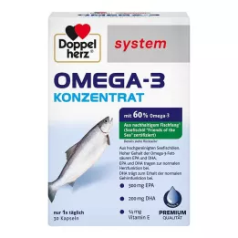 DOPPELHERZ Omega-3 konsentraattijärjestelmän kapselit, 30 kpl