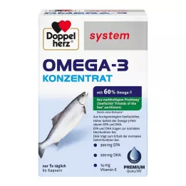 DOPPELHERZ Omega-3 konsentraattijärjestelmän kapselit, 60 kpl