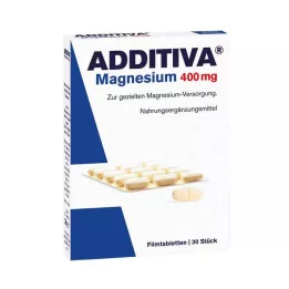 ADDITIVA Magnesium 400 mg kalvopäällysteiset tabletit, 30 kpl