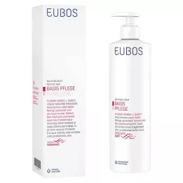 EUBOS FLÜSSIG punainen raikkaalla tuoksulla annospumpulla, 400 ml