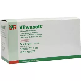 VLIWASOFT Kuitukangaskompressit 5x5 cm steriilit 4l., 150 kpl