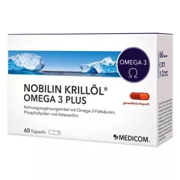NOBILIN Krill Oil Omega-3 Plus -kapselit, 60 kpl