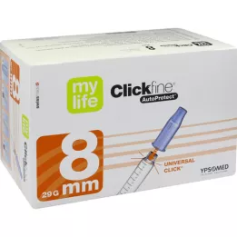 MYLIFE Clickfine AutProtect -kynän neulat 8 mm 29 g, 100 kpl