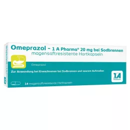 OMEPRAZOL-1A Pharma 20 mg närästykseen HKM, 14 kpl