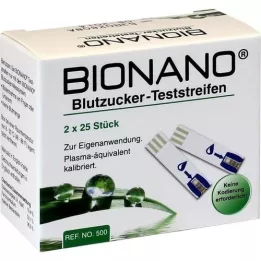 Bionano verensokerin testiliuska, 2x25 kpl