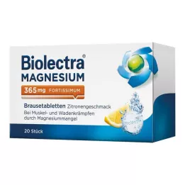 BIOLECTRA Magnesium 365 mg fortissimum sitruuna, 20 kpl