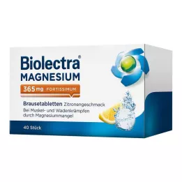 BIOLECTRA Magnesium 365 mg fortissimum sitruuna, 40 kpl