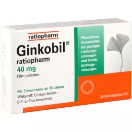 Ginkobil-ratiopharm 40 mg kalvopäällystetyt tabletit, 30 kpl