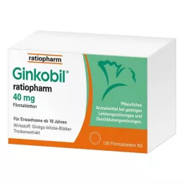 GINKOBIL-ratiopharm 40 mg kalvopäällysteiset tabletit, 120 kpl