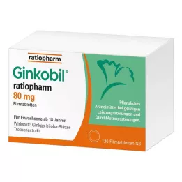 GINKOBIL-ratiopharm 80 mg kalvopäällysteiset tabletit, 120 kpl