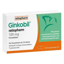 GINKOBIL-ratiopharm 120 mg kalvopäällysteiset tabletit, 30 kpl