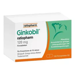 GINKOBIL-ratiopharm 120 mg kalvopäällysteiset tabletit, 120 kpl