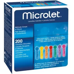 MICROLET Lanzetten Colored, 200 kpl