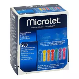 MICROLET Lansetit värilliset, 200 kpl