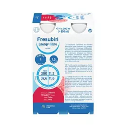 FRESUBIN ENERGY Fiber DRINK Mansikan juomapullo 6x4x200 ml