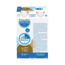 FRESUBIN PROTEIN Energia DRINK Cappuccino-juomapullo, 4X200 ml