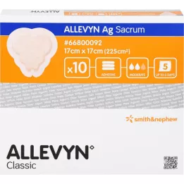 ALLEVYN Ag Sacrum 17x17 cm haavasidos steriili, 10 kpl