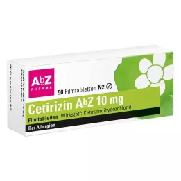 CETIRIZIN AbZ 10 mg kalvopäällysteiset tabletit, 50 kpl