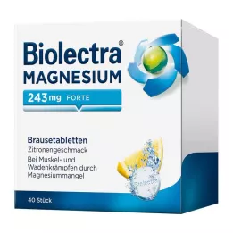 BIOLECTRA Magnesium 243 mg forte Lemon Br.-Tabl., 40 kpl