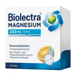 BIOLECTRA Magnesium 243 mg forte Oranssi poretabletti, 20 kpl
