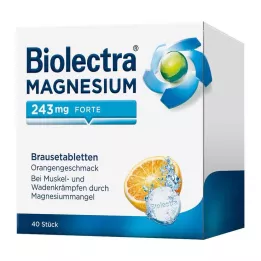 BIOLECTRA Magnesium 243 mg forte Orange poretabletit, 40 kpl