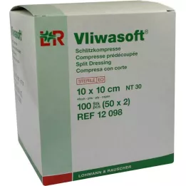 VLIWASOFT Rakopakkaukset 10x10 cm steriilit 4-kerroksiset, 50x2 kpl
