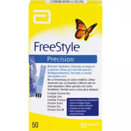 FREESTYLE Tarkat verensokerin mittausliuskat ilman koodausta, 50 kpl