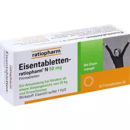 Rautatablettiratiopharm N 50 mg kalvopäällystetyt tabletit, 50 kpl