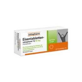 EISENTABLETTEN-ratiopharm N 50 mg kalvopäällysteiset tabletit, 50 kpl