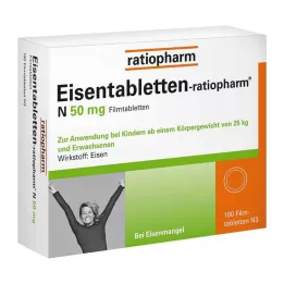 EISENTABLETTEN-ratiopharm N 50 mg kalvopäällysteiset tabletit, 100 kpl