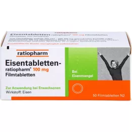 EISENTABLETTEN-ratiopharm 100 mg kalvopäällysteiset tabletit, 50 kpl