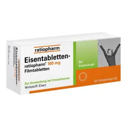 Rautatabletit ratiopharm® 100 mg kalvopäällysteiset tabletit, 50 kpl