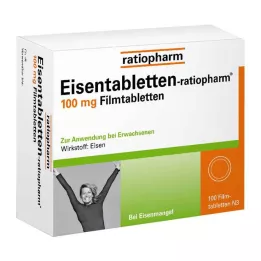 EISENTABLETTEN-ratiopharm 100 mg kalvopäällysteiset tabletit, 100 kpl