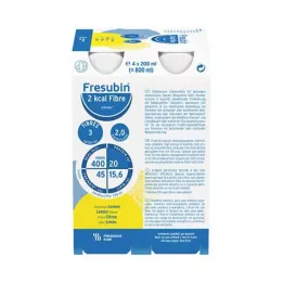 FRESUBIN 2 kcal Fiber DRINK sitruunan juomapullo, 24x200 ml