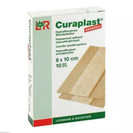 CURAPLAST Haavasidos herkkä 6x10 cm 1 m, 10 kpl