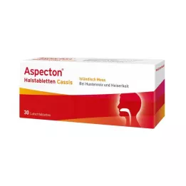 ASPECTON Kurkkuimeskelytabletit Cassis imeskelytabletit, 30 kpl