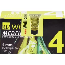 WELLION MEDFINE Plus kynäneulat 4 mm, 100 kpl