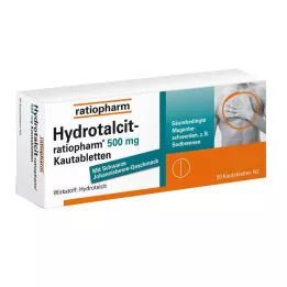 HYDROTALCIT-ratiopharm 500 mg purutabletit, 50 kpl