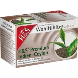 H&amp;Musta Tea Premium India Cylon -suodatinpussi, 20x1,8 g