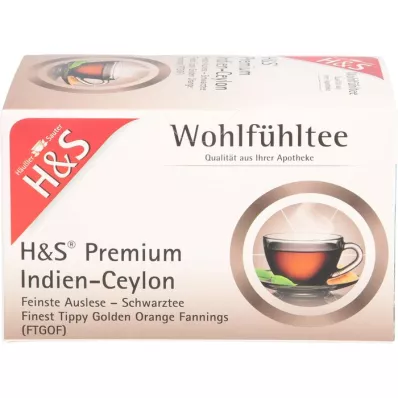 H&amp;Musta Tea Premium India Cylon -suodatinpussi, 20x1,8 g