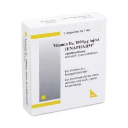 VITAMIN B12 1 000 μg Injektio Jenapharm -ampullit, 5 kpl