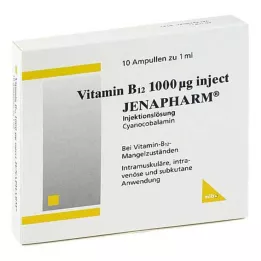 VITAMIN B12 1 000 μg Jenafarm-injektioampullit, 10X1 ml
